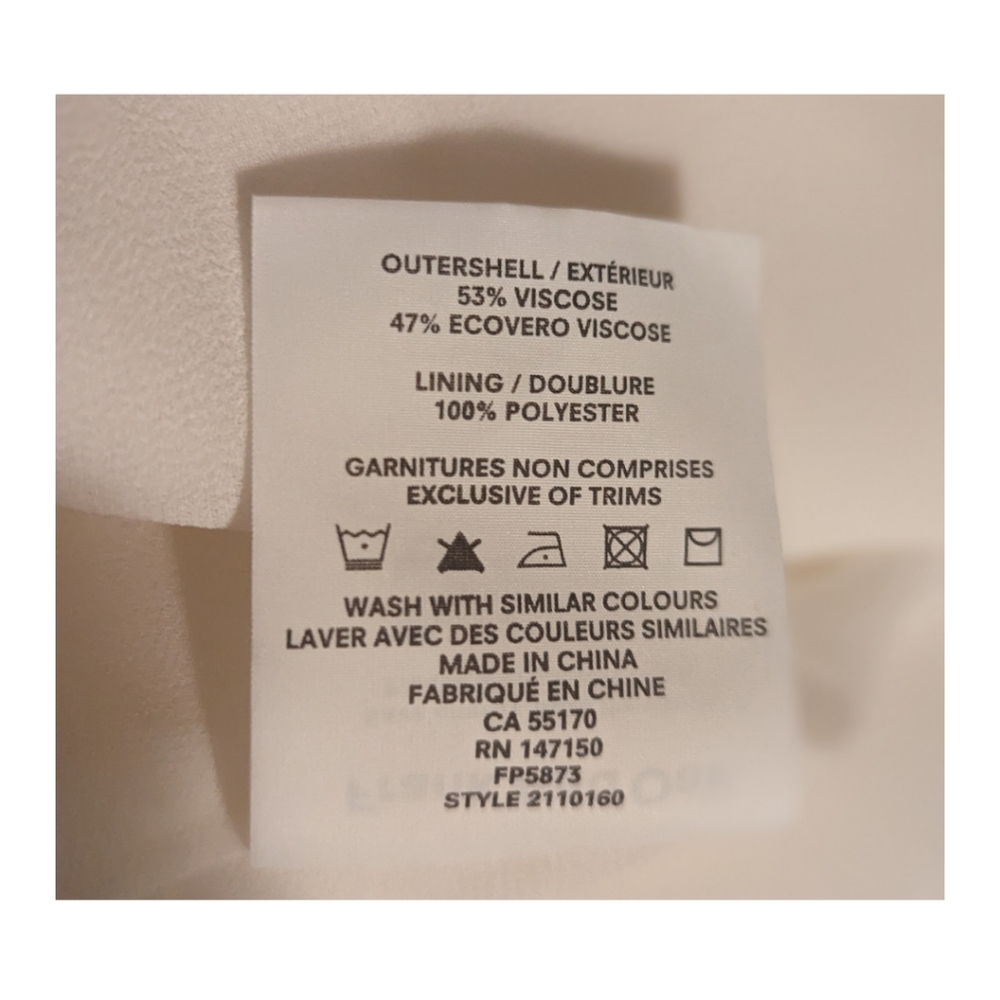 COPY - Frank And Oak~Ivory Button Down Chiffon Cami~Medium - Picture 6 of 7
